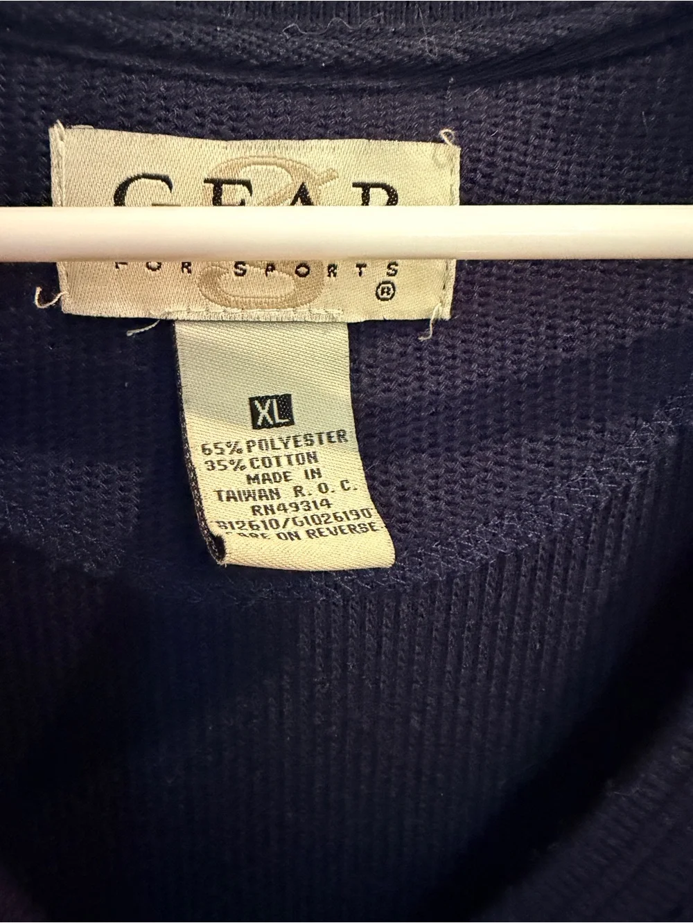 ECU Navy V-Neck Sweater Vest with Embroidery Size XL